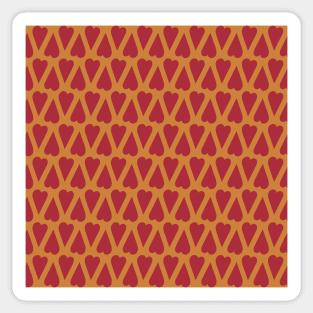 Nested Hearts in vibrant red and orange Sticker